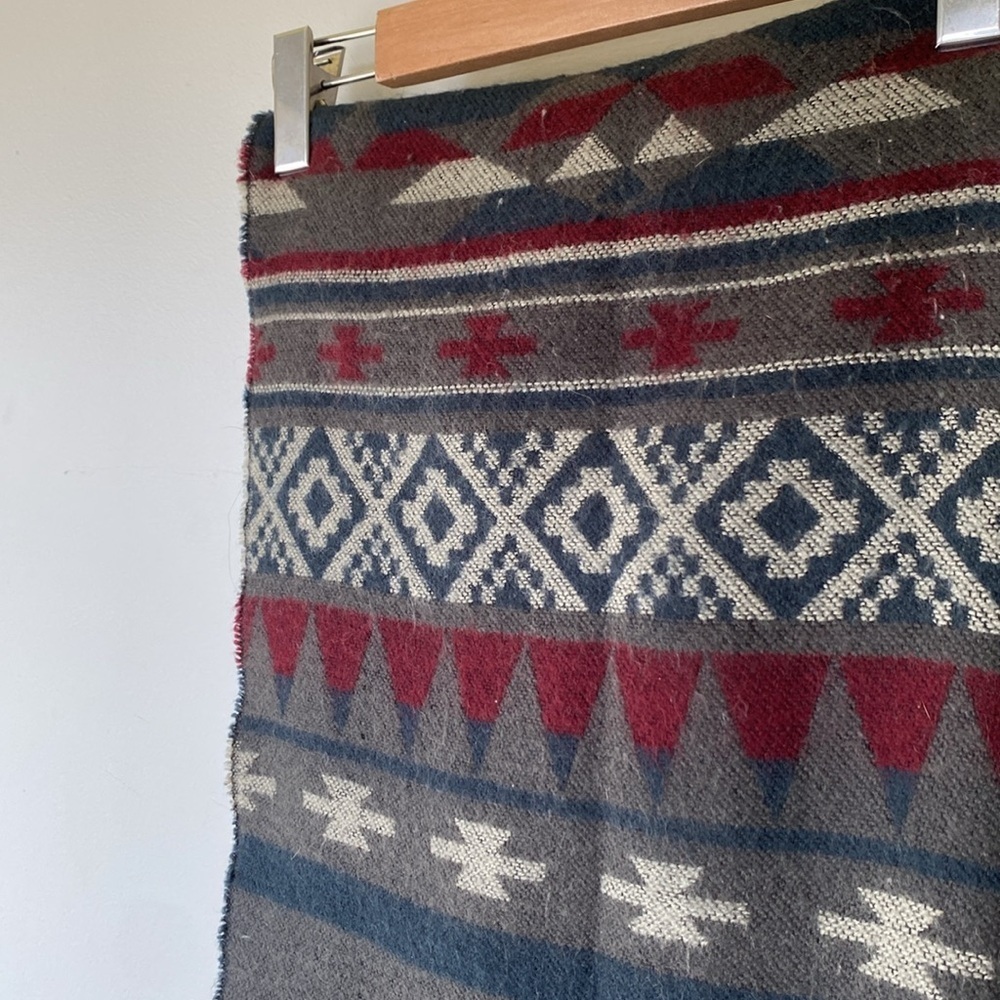 Aztec Blanket Scarf | Neutral Boho Style | Oversized 68"x26" - Picture 4 of 5